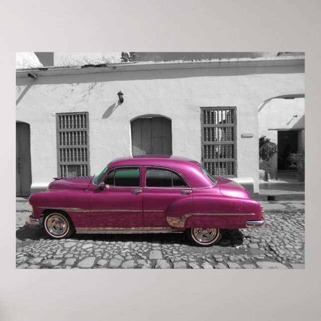 Poster Velho carro em Trinidade, Cuba (Frente)