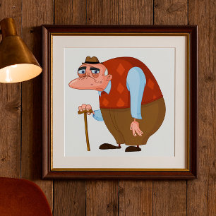 Poster Velho Com Uma Canela