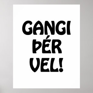 Poster VELHO DE GANGI ÞÉR! BOA SORTE! Língua islandesa