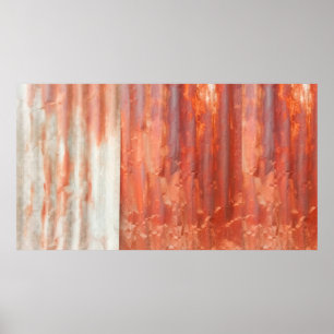 Poster Velho fundo de zinco em estilo de safra. Parede es