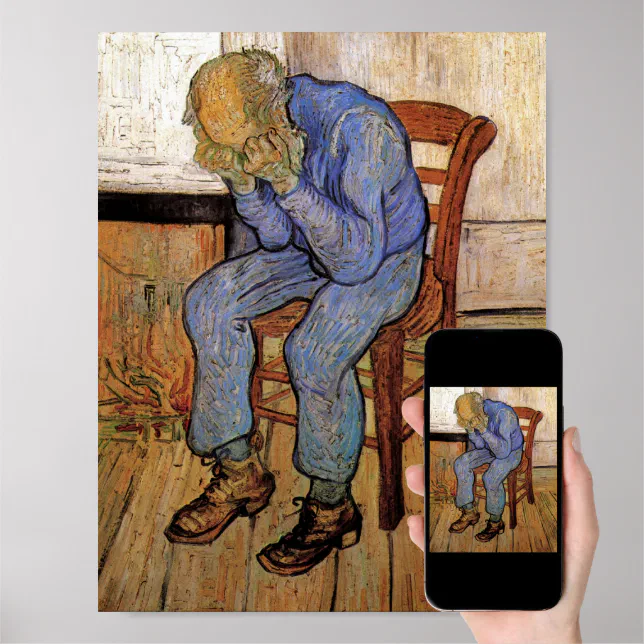 Pôster Velho Homem Na Tristeza Van Gogh, Belas Artes | Zazzle Brasil