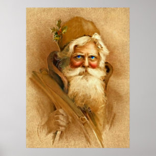 Poster Velho Mundo Papai Noel, St. Nick do Victorian do
