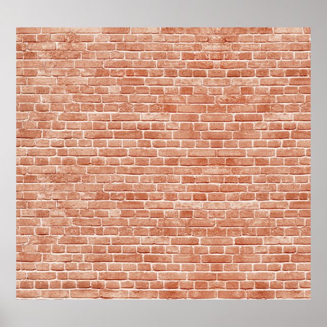 Poster Velho muro vermelho de tijolos. (Frente)