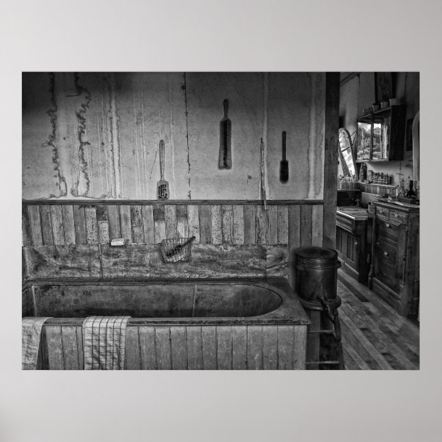 Pôster Velho Oeste Vitoriano Barber Compra Bath (Frente)