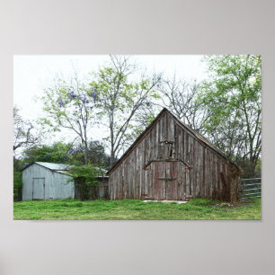 Poster Velho Texas Barn e Shed