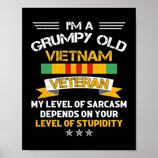 Poster Velho Velho Vietnã Grumpy 211 (Frente)