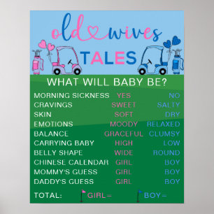 Poster Velhos Esposas Contos de Golfe Sinal do Partido da