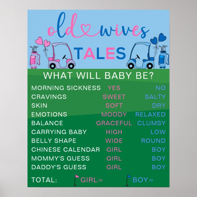 Poster Velhos Esposas Contos de Golfe Sinal do Partido da (Frente)