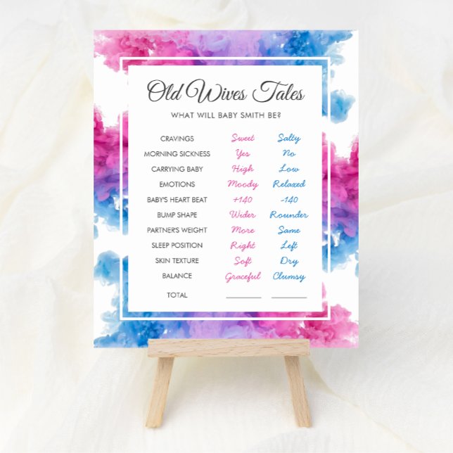 Poster Velhos Esposas Conversam Sexo de Bebê Jogo do Part (Criador carregado)