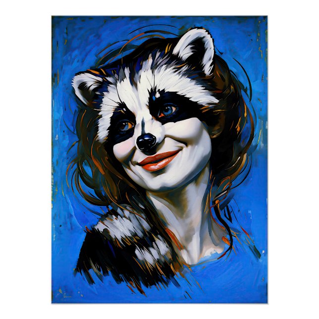 Pôster "Velka Teyani" Whispering Raccoon Trickster (Frente)