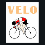 Pôster Velo de design de retroarte (2)<br><div class="desc">Tivemos muitos pedidos de uma versão alternativa do nosso popular design de velo,  e aqui está. Também no estilo de deco da arte retrorativa,  semelhante,  enquanto é completamente diferente.</div>