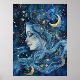 Poster Velo de Lua – Deusa Etérea 