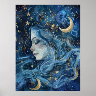 Poster Velo de Lua – Deusa Etérea