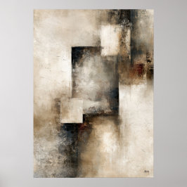 Poster Velo de Silêncio Wabi-Sabi Moderno Abstrato Japonê