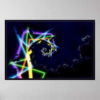 Poster velocidade de dobra neon 2