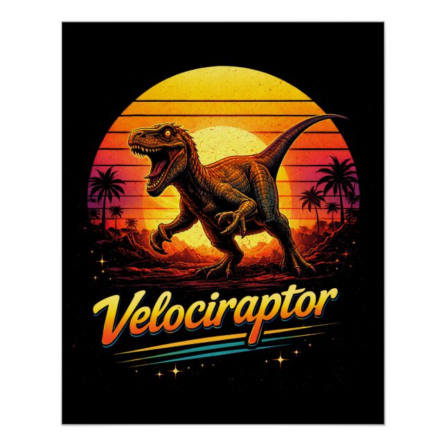 Pôster Velociraptor (Frente)