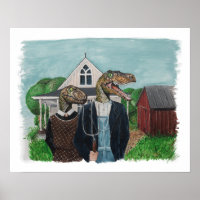Velociraptor American Gothic