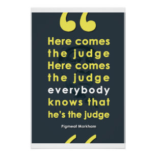 Pôster Vem aqui o juiz - carne porcina Markham