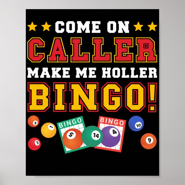 Poster Vem Do Caller, Me Torne O Bingo Engraçado. (Frente)