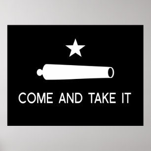 Pôster Vem tomar-lhe o ~ Texas da bandeira