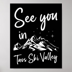 Poster Vemo-Nos Em Taos Ski Valley Usa A Caminhar De Féri