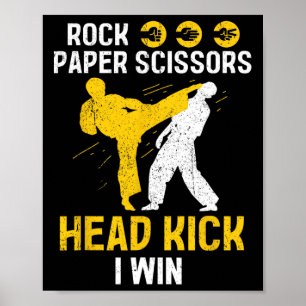 Poster Vencedor da Tesoura de Papel Rock - Taekwondo Kara