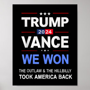 Poster Vencedor do Trump Vance que ganhamos em Byck Ameri