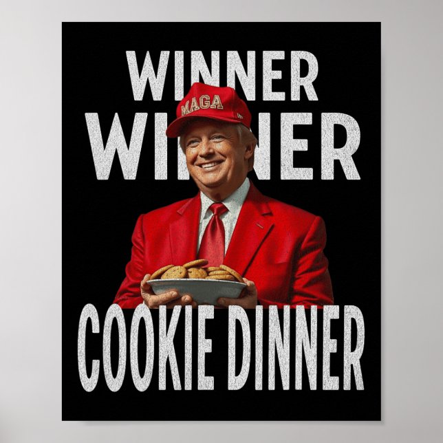 Poster Vencedor Janto Cookie Funny Trump 2024 47th (Frente)