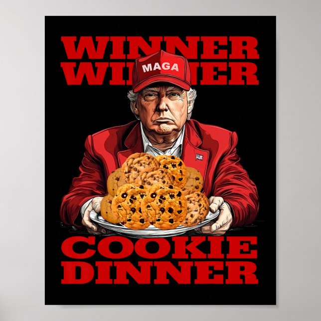 Poster Vencedor Janto Cookie Funny Trump 2024 47th (Frente)