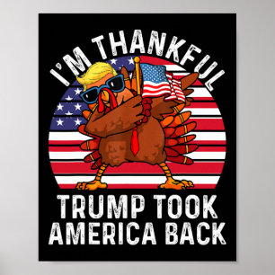 Poster Vencedor, sou grato Trump Won, levou a América Ck