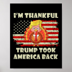 Poster Vencedor, sou grato Trump Won, levou a América Ck
