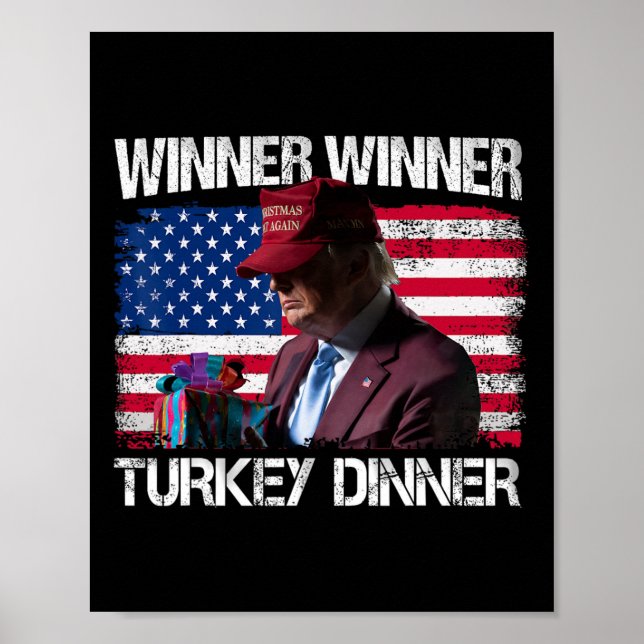 Poster Vencedor Turquia Janta Humor Engraçado Trump Do Qu (Frente)