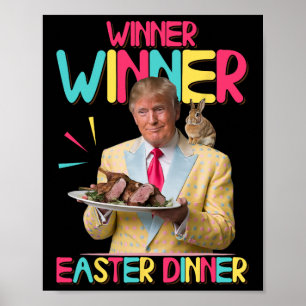 Poster Vencedor vencedor da Páscoa Janta Engraçado Trump 