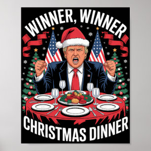 Poster Vencedor Vencedor Jantar de Natal Grato Trump Sant