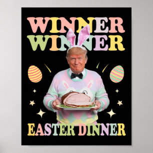 Poster Vencedor Vencedor Jantar de Páscoa Presidente Trum