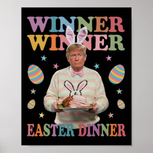 Poster Vencedor Vencedor Jantar de Páscoa Presidente Trum