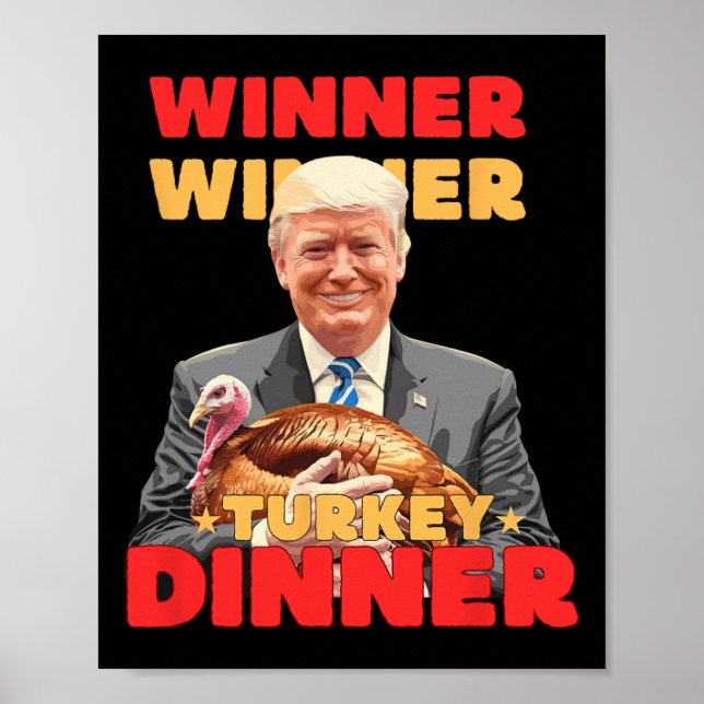 Poster Vencedor Vencedor Jantar de Peru Engraçado Dia de  (Frente)
