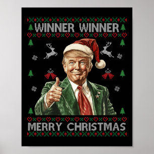 Poster Vencedor vencedor Merry Christmas Trump Papais noe