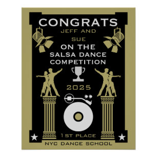 Pôster Vencedores do Concurso Salsa Dance