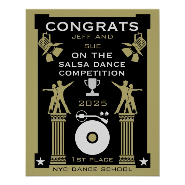 Pôster Vencedores do Concurso Salsa Dance (Frente)