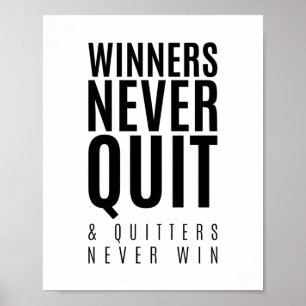 Poster Vencedores nunca saem Motivação