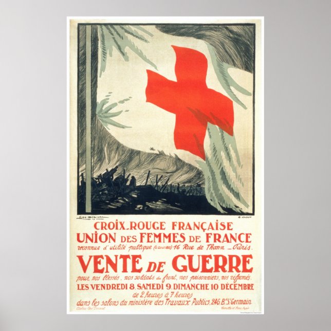 Poster Venda de Caráter da Cruz Vermelha Francesa (Frente)