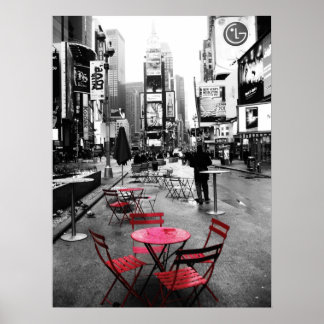Poster VENDA DE FÉRIAS! Preto Times Square Vermelho Branc