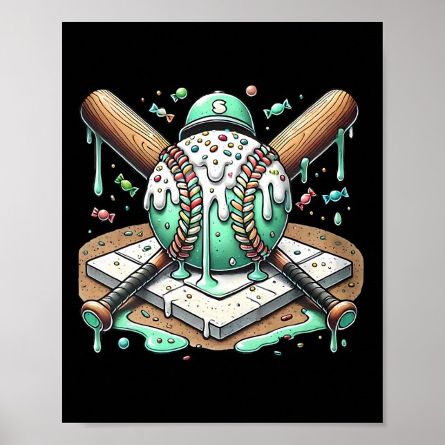 Poster Venda Drip Para Sorvete Com Sprinkles Drip Meninos (Frente)