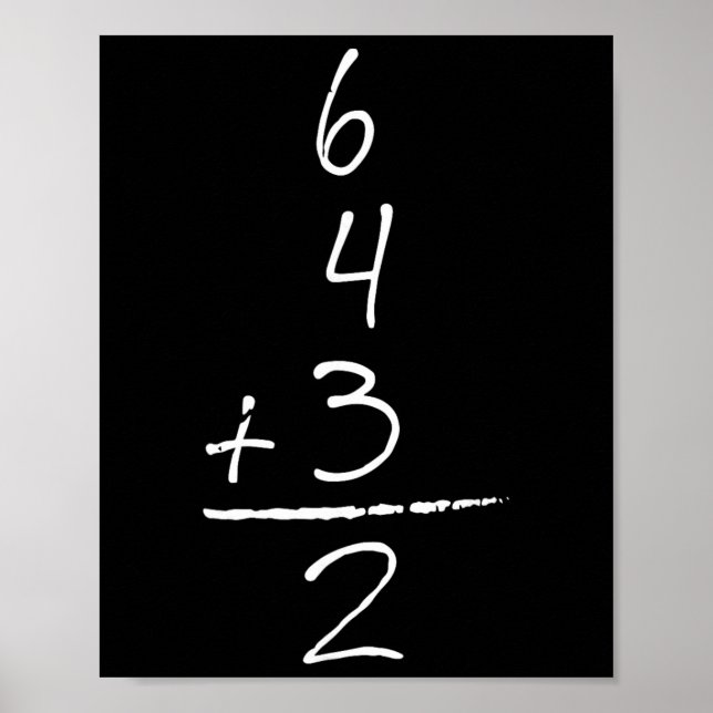 Poster Venda Inspirado Matemática 6 4 3 2 Dupla Jogada So (Frente)