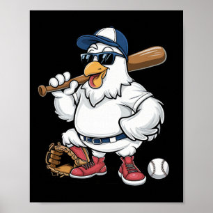 Poster Venda Jogando Frango Design Divertido de Esportes