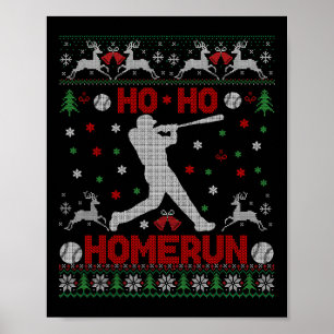 Poster Venda Softll Ho Ho Homerun Suéter Feio de Natal P