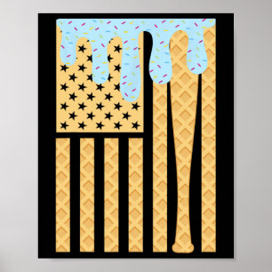 Poster Venda Sorvete de T Boys Drivers Bandeira Americana