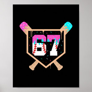 Poster Venda Sorvete Gota Número 67 Jogador Aniversário d