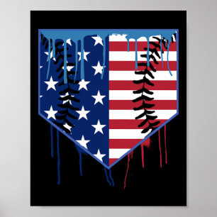 Poster Venda Sorvete Patriótico Americano de Meninos Driv